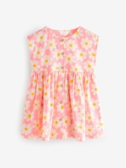 Pink Flower Button Through Summer Dress (3mths-10yrs) - Image 5 of 8