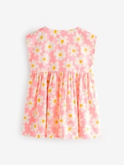 Pink Flower Button Through Summer Dress (3mths-10yrs) - Image 6 of 8