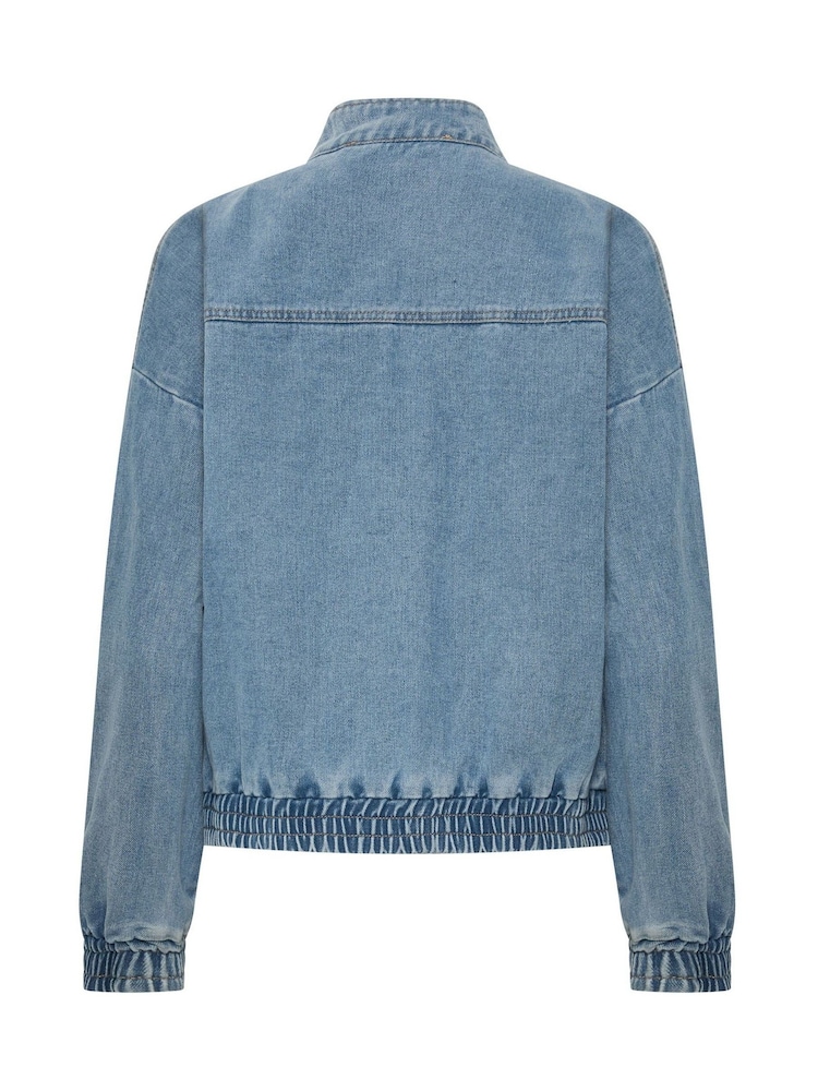 PixieGirl Petite Funnel Neck Trucker Jacket - Εικόνα 6 του 6