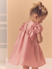 Soft Pink Taffeta Ruffle Party Dress (3mths-8yrs) - Image 3 of 7