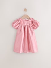 Soft Pink Taffeta Ruffle Party Dress (3mths-8yrs) - Image 4 of 7