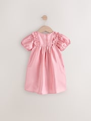 Soft Pink Taffeta Ruffle Party Dress (3mths-8yrs) - Image 5 of 7