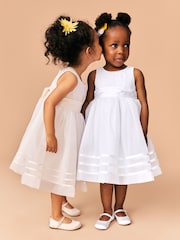 White Flower Girl Organza Dress (3mths-10yrs) - Image 3 of 8