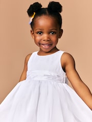 White Flower Girl Organza Dress (3mths-10yrs) - Image 4 of 8