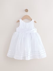 White Flower Girl Organza Dress (3mths-10yrs) - Image 5 of 8