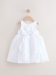 White Flower Girl Organza Dress (3mths-10yrs) - Image 6 of 8