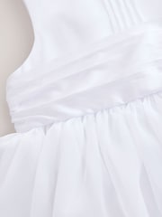 White Flower Girl Organza Dress (3mths-10yrs) - Image 7 of 8