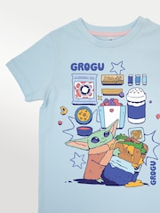 Brands In Blue Star Wars Mandalorian & Grogu Snack Pyjamas - Image 2 of 3