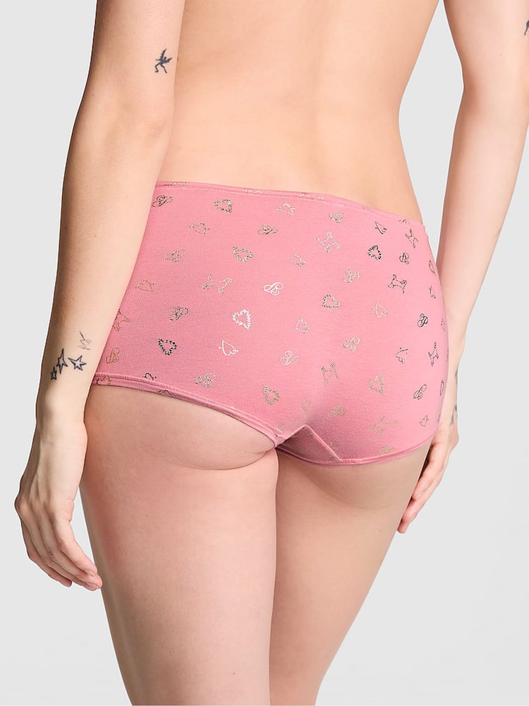 Victoria's Secret PINK Petal Pink Cotton Boyshort Knickers - Image 2 of 3