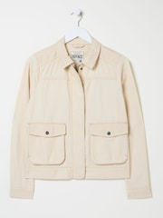 FatFace Sienna Light Stone Cropped Jacket - Image 10 of 11