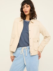 FatFace Sienna Light Stone Cropped Jacket - Image 2 of 11