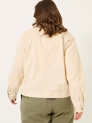 FatFace Sienna Light Stone Cropped Jacket - Image 7 of 11