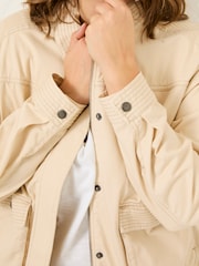 FatFace Sienna Light Stone Cropped Jacket - Image 9 of 11