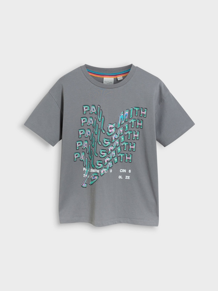 Paul Smith Junior garçon rouge/vert menthe 100% coton Signature Lot de 3 t-shirts décontractés - Image 5 of 6