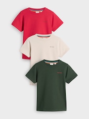Красный - Набор из 3 футболок для мальчиков Paul Smith Junior Signature - Image 1 of 7