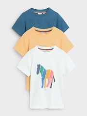 Weiß/Orange - Paul Smith Junior – Signature-T-Shirts für Jungen im 3er-Pack - Bild 1 von 23