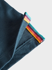 Paul Smith Junior Boys Navy Short Sleeve Artist Stripe Collar 100% Cotton Polo Shirt - Image 9 of 9