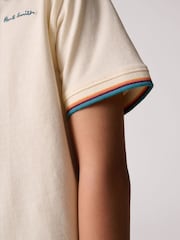 Paul Smith Junior Boys Short Sleeve Artist Quarter Zip Polo Shirt - Image 5 of 5