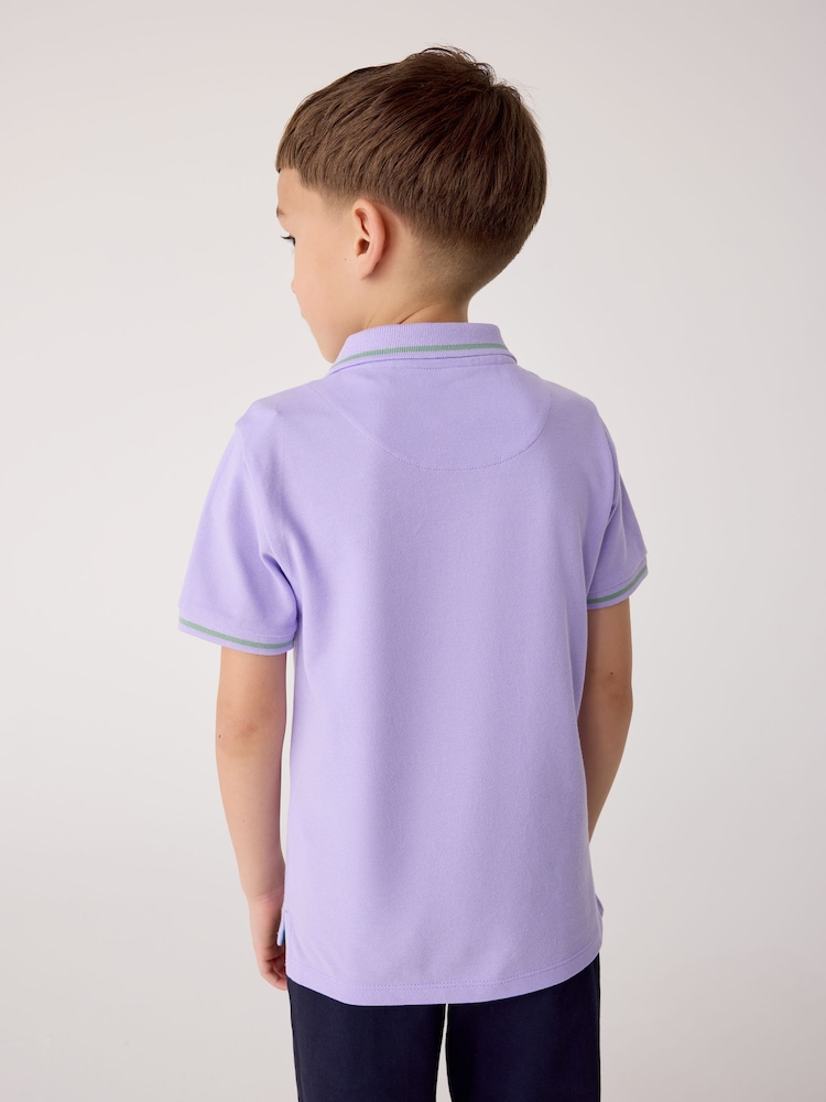 Paul Smith Junior Boys Short Sleeve Zebra Print Polo Shirt - Image 2 of 9