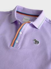 Paul Smith Junior Boys Short Sleeve Zebra Print Polo Shirt - Image 7 of 9