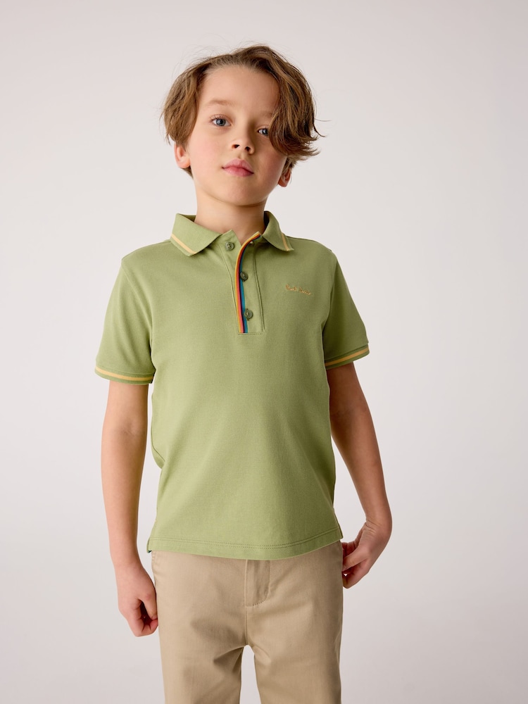 Paul Smith Junior Boys Short Sleeve Signature Polo Shirt - Image 1 of 9