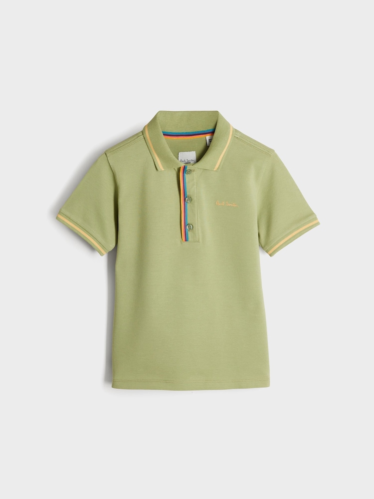 Paul Smith Junior Boys Short Sleeve Signature Polo Shirt - Image 5 of 9