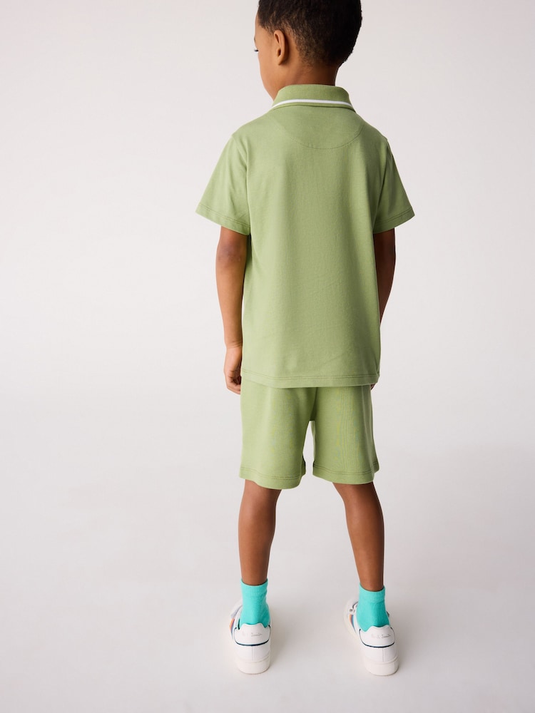 Grün - Paul Smith Junior Boys Polo Shirt and Shorts Set - Bild 2 von 4