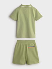 Grün - Paul Smith Junior Boys Polo Shirt and Shorts Set - Bild 6 von 8