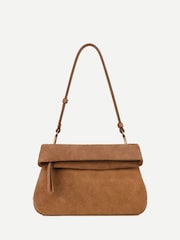 Rjava - Off The Hook Amos Suede Fold Over Shoulder Bag - Slika 2 iz 6