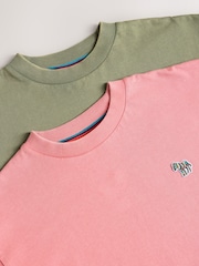 Paul Smith Junior Boys Pink/Green Signature T-Shirts Set - Image 14 of 16