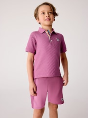 Pink - Paul Smith Junior Boys Polo Shirt and Shorts Set - Bild 1 von 6