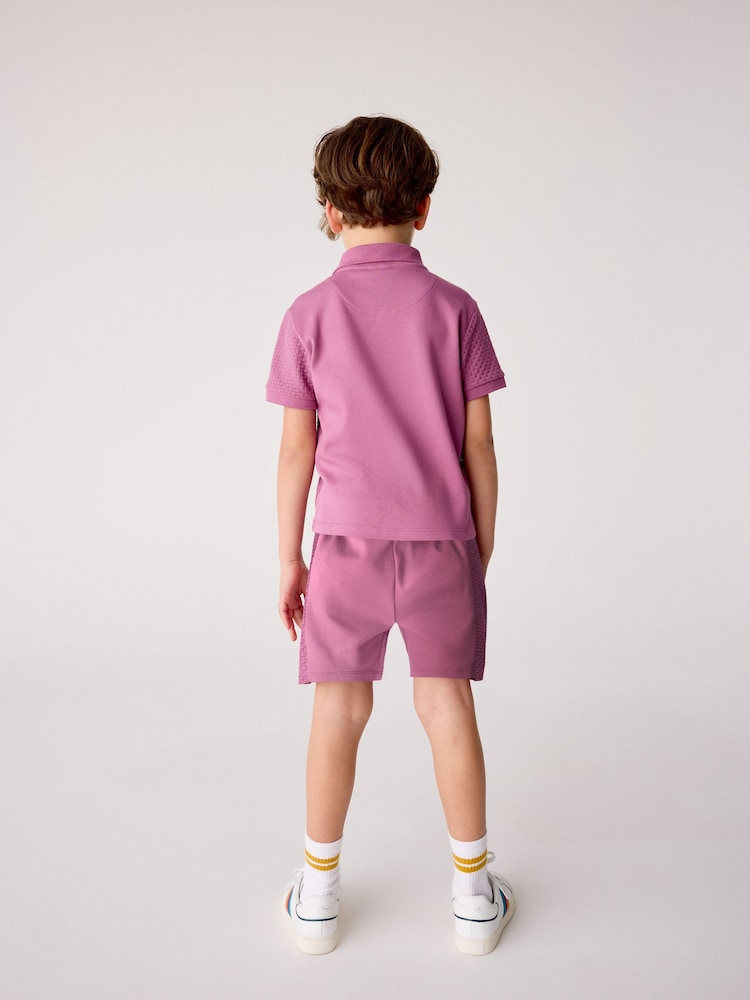 Pink - Paul Smith Junior Boys Polo Shirt and Shorts Set - Bild 2 von 6