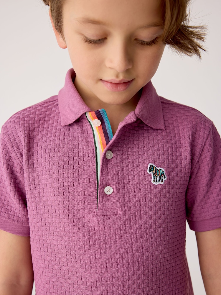 Pink - Paul Smith Junior Boys Polo Shirt and Shorts Set - Bild 6 von 6
