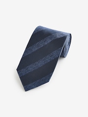 Blue Tonal Stripe Silk Design Tie - Image 1 of 3