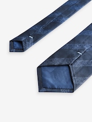 Blue Tonal Stripe Silk Design Tie - Image 3 of 3