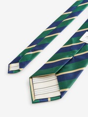 Green/Blue Stripe Pattern Tie - Image 4 of 5