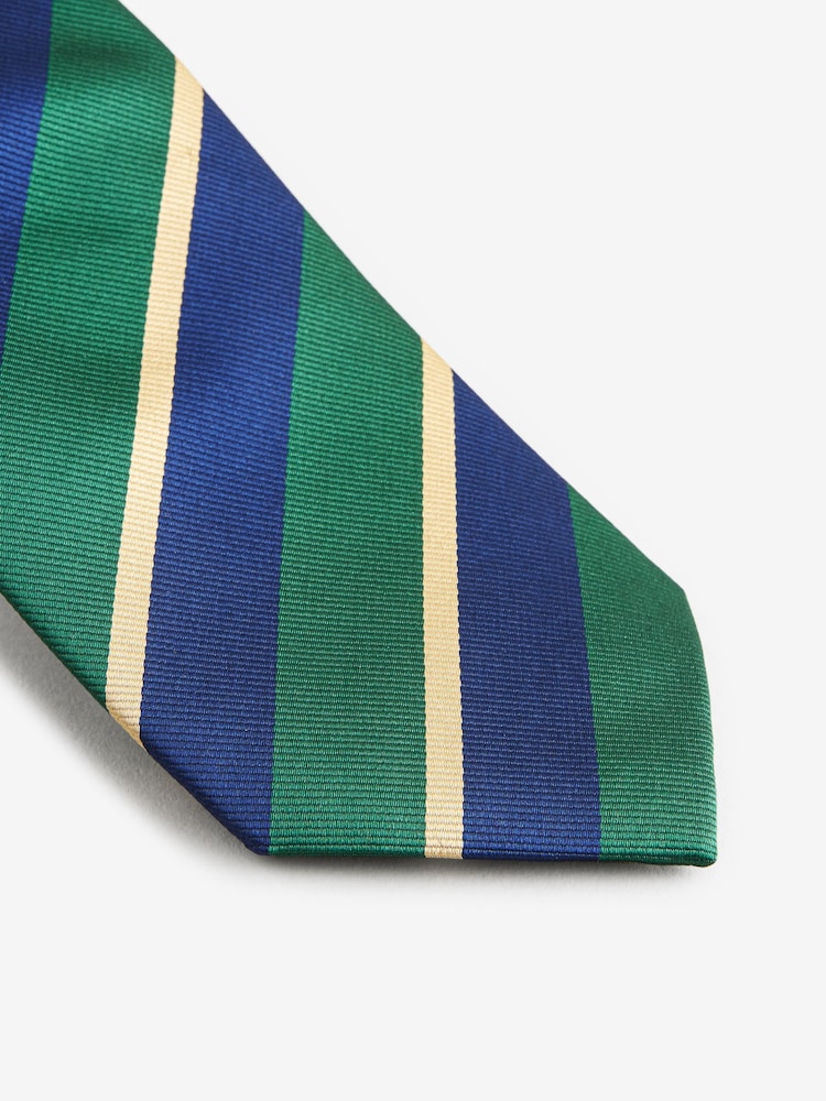Green/Blue Stripe Pattern Tie - Image 5 of 5