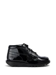 Kickers Black Kick Hi Vegan Patent Shoes - Image 1 of 6