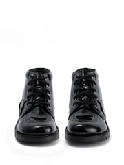 Kickers Black Kick Hi Vegan Patent Shoes - Image 4 of 6