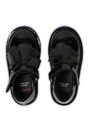 Kickers Black Adlar T-Bar Bow Patent School Shoes - Image 4 of 5