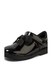 Kickers Black Adlar T-Bar Bow Patent School Shoes - Image 5 of 5