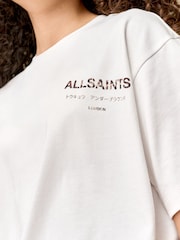 Белый/Леопардовый - smALLSAINTS Oversized Girls Underground Crew T-Shirt - Image 4 of 8