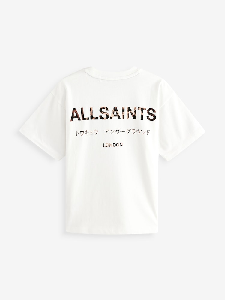 Wit/met luipaardprint - smALLSAINTS Oversized Girls Underground Crew T-Shirt - Image 6 of 8