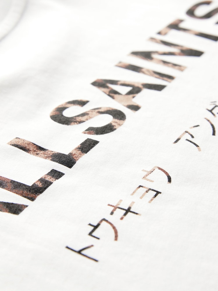 Белый/Леопардовый - smALLSAINTS Oversized Girls Underground Crew T-Shirt - Image 8 of 8