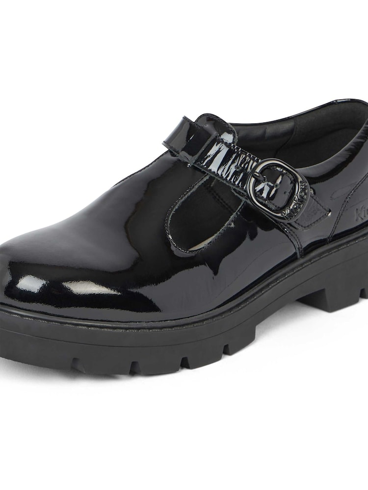 Kickers Black Patent Kori T-Bar Leather Shoes - Image 7 of 7