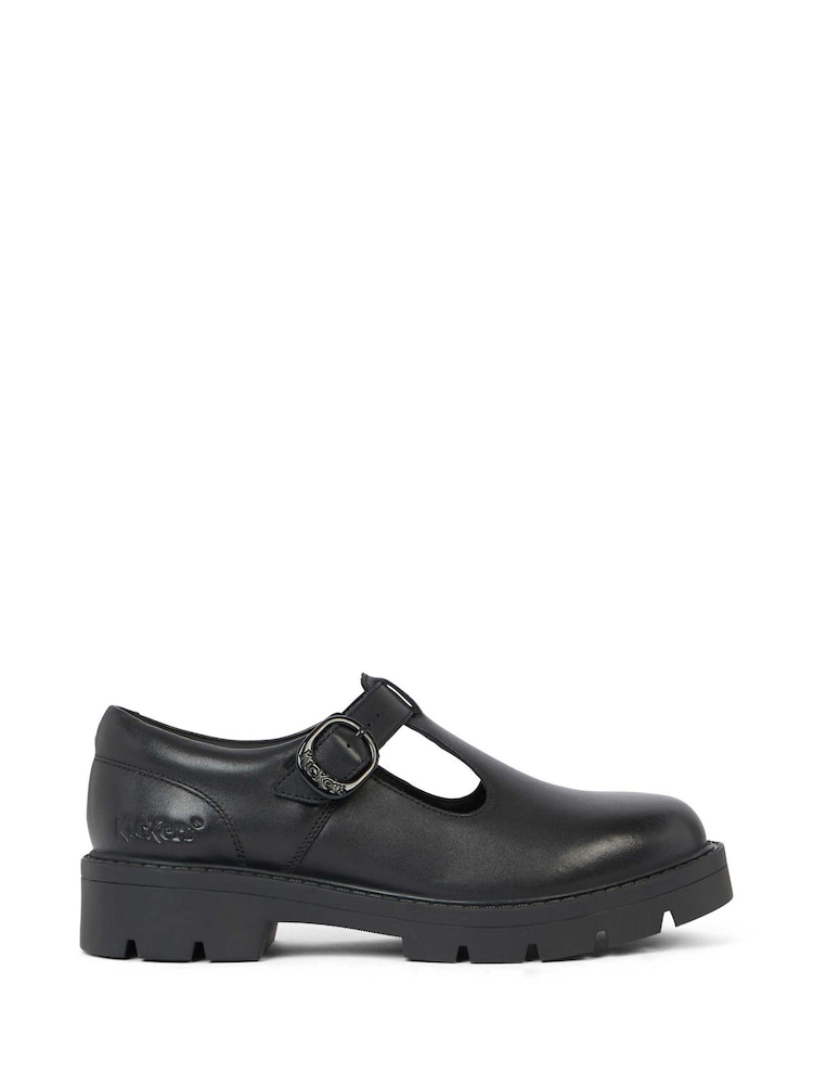 Kickers Black Leather Kori T-Bar Leather Shoes - Image 1 of 6