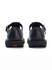 Kickers Black Leather T-Bar Leather Shoes - Image 3 of 6