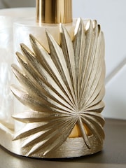 Gold Pearl Palm Leaf Soap Dispenser and Tidy Set - Image 3 of 8