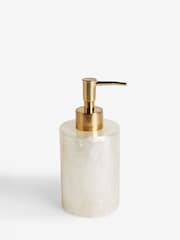 Gold Pearl Palm Leaf Soap Dispenser and Tidy Set - Image 7 of 8