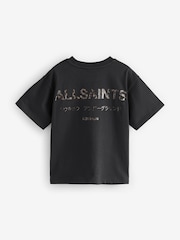 smALLSAINTS Black/Leopard Oversized Underground Crew 100% Cotton T-Shirt - Image 5 of 7